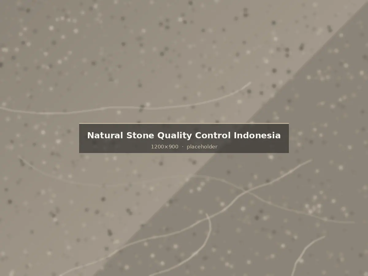 Quality control inspection of finished natural stone before export packing