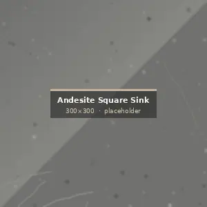 Andesite Square Vessel Sink installed on an architectural project