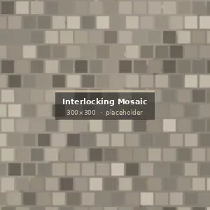 Interlocking Stone Mosaic installed on an architectural project