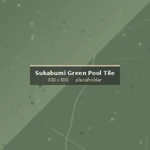 Sukabumi Green Stone Pool Tile installed on an architectural project